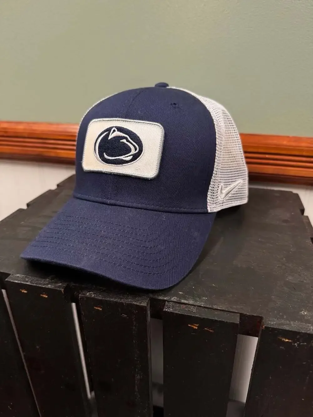 Rare Nike Penn State Nittany Lions Logo Patch Trucker Hat Snapback